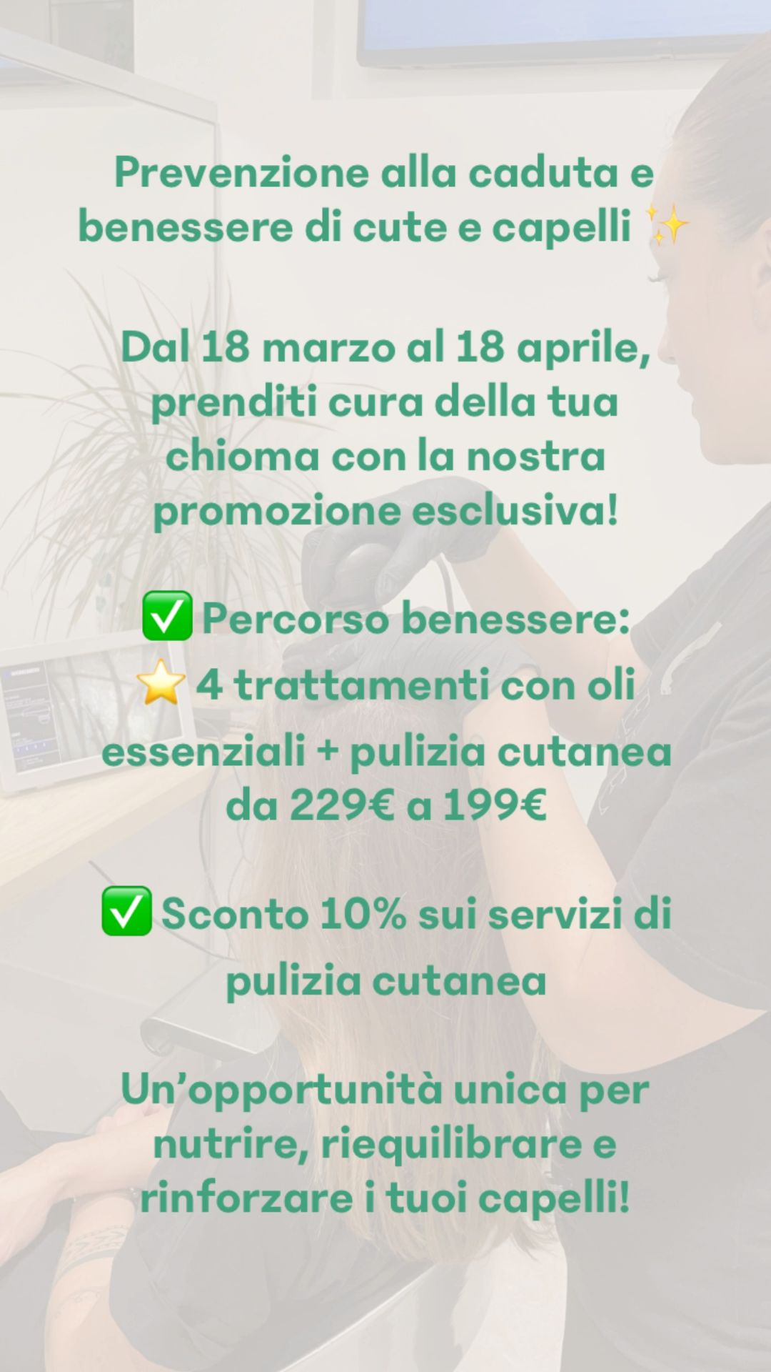 Promozione Benessere Cute e Capelli buono per trattamento liftante Comfort Zone